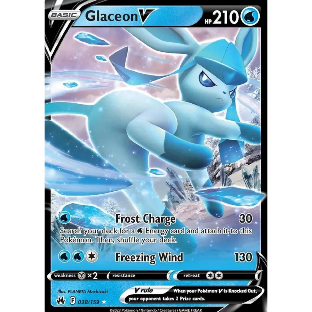 Glaceon V - Crown Zenith (CRZ)
