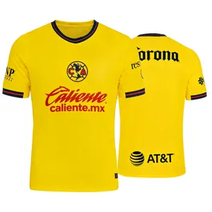2425 Club America Home Yellow mexico  Soccer  Short Sleeve Jersey ligamx