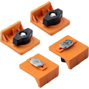 4Pack 72378 T-Track Inline and Short Stop Kit, Universal Fit, T Track Stop Block for T-Track Woodworking, Sanding, and Routing