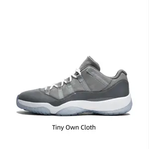Muted gradient grey suede retro low-top kicks with frosted icy sole for minimalist neutral street outfits