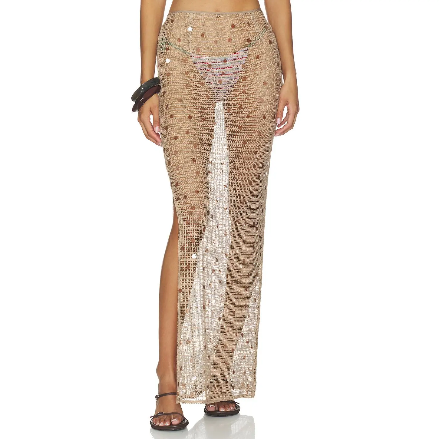 SNDYS Althea Maxi Skirt in Mocha