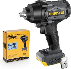 900Ft-lbs(1200N.m) Cordless Impact Wrench 1/2 Brushless, Compatible with  20V MAX , 3-Speed High Torque, Constant Torque Technology, Tool Only- and Charger Not Included