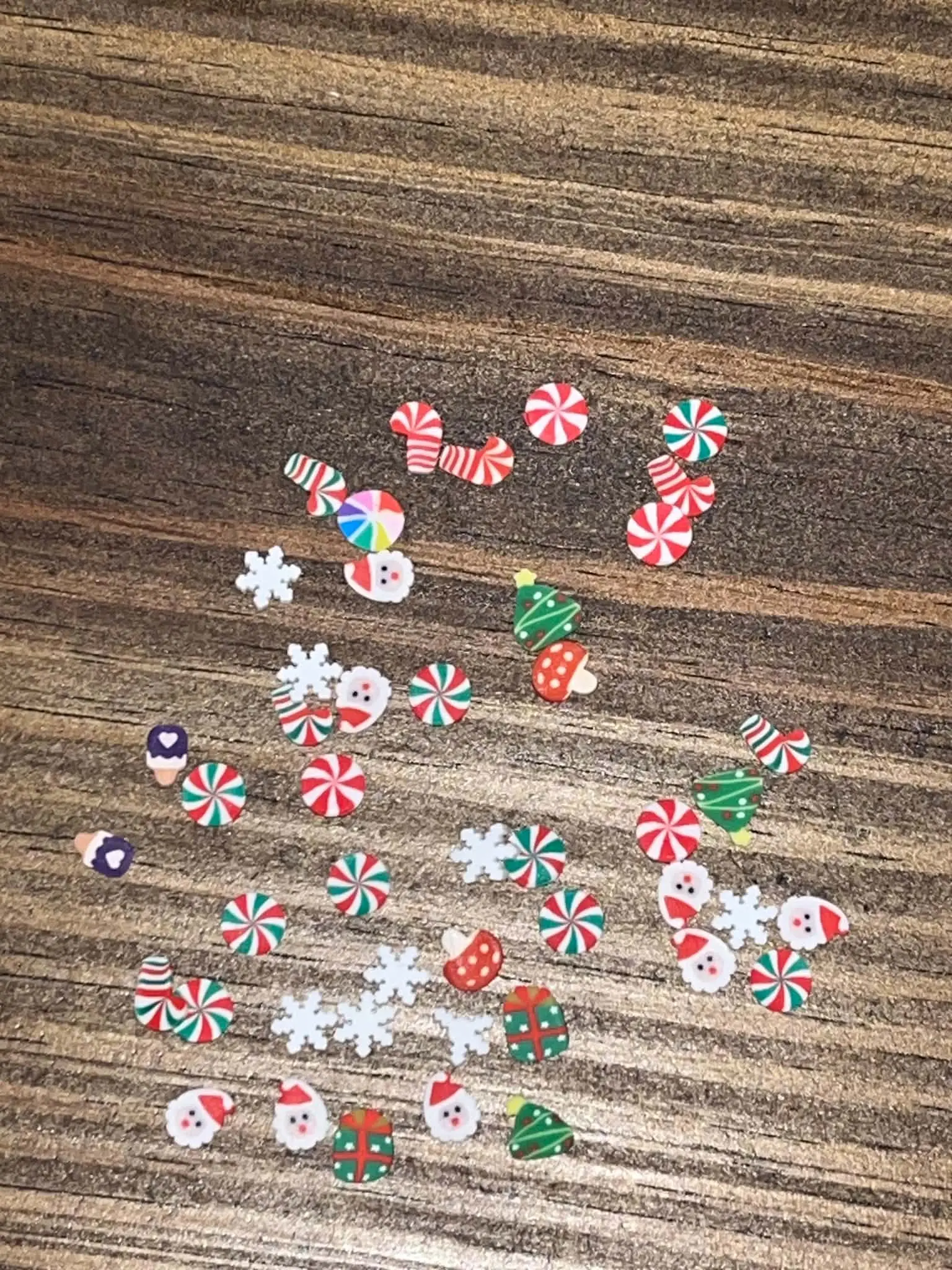 Mini Christmas Festive Nail Charm Assortment – Holiday Nail Art Mix
