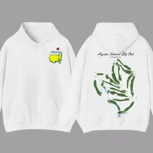 Augusta National Course Map Golf Hoodie Shirt, For Men For Women, Vintage Unisex Cotton Apparel, Breathable Fabric Sports Top, Masters Tournament Hoodie, Masters Hoodie
