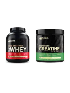 Optimum Nutrition GSW Power Pack – 5lb Vanilla Ice Cream Protein + Creatine Powder (60 Servings)
