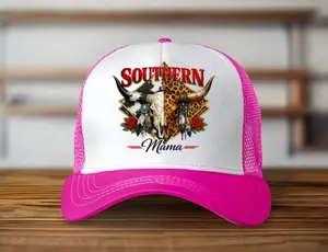 Southern Mama Skull & Roses Trucker Hat