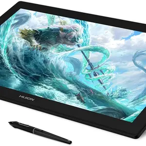 HUION Kamvas Pro 24 4K UHD Graphics Drawing Tablet with Full-Laminated Anti-Glare Screen 140% sRGB 8192 Pen Pressure Wireless Express Key 23.8 Inch Black
