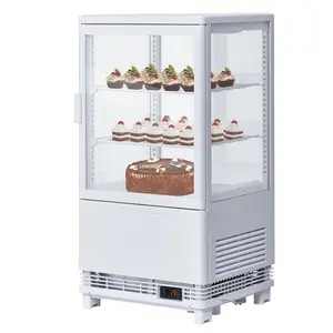 2.0 Cu. Ft. Countertop Bakery Display Refrigerator with LED Lighting, Rear Sliding Door, Air‑Cooling & Automatic Defrost for Cafes & Restaurants
