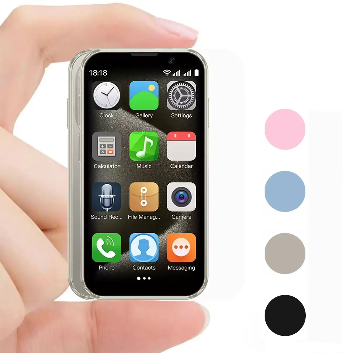 Mini Smartphone,  3G Android 9 , 3.0 Inch Dual SIM，2GB + 16GB GPS Bluetooth Compatible WiFi Portable Small Smartphone