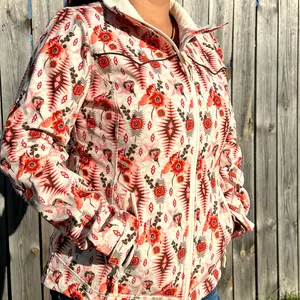 Women's Floral Aztec Rodeo Jacket with Adjustable Waistline Power River