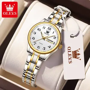 Celebrity endorsement brand women's watch OLEVS classic luminous waterproof student watch genuine dual calendar quartz watch 5567