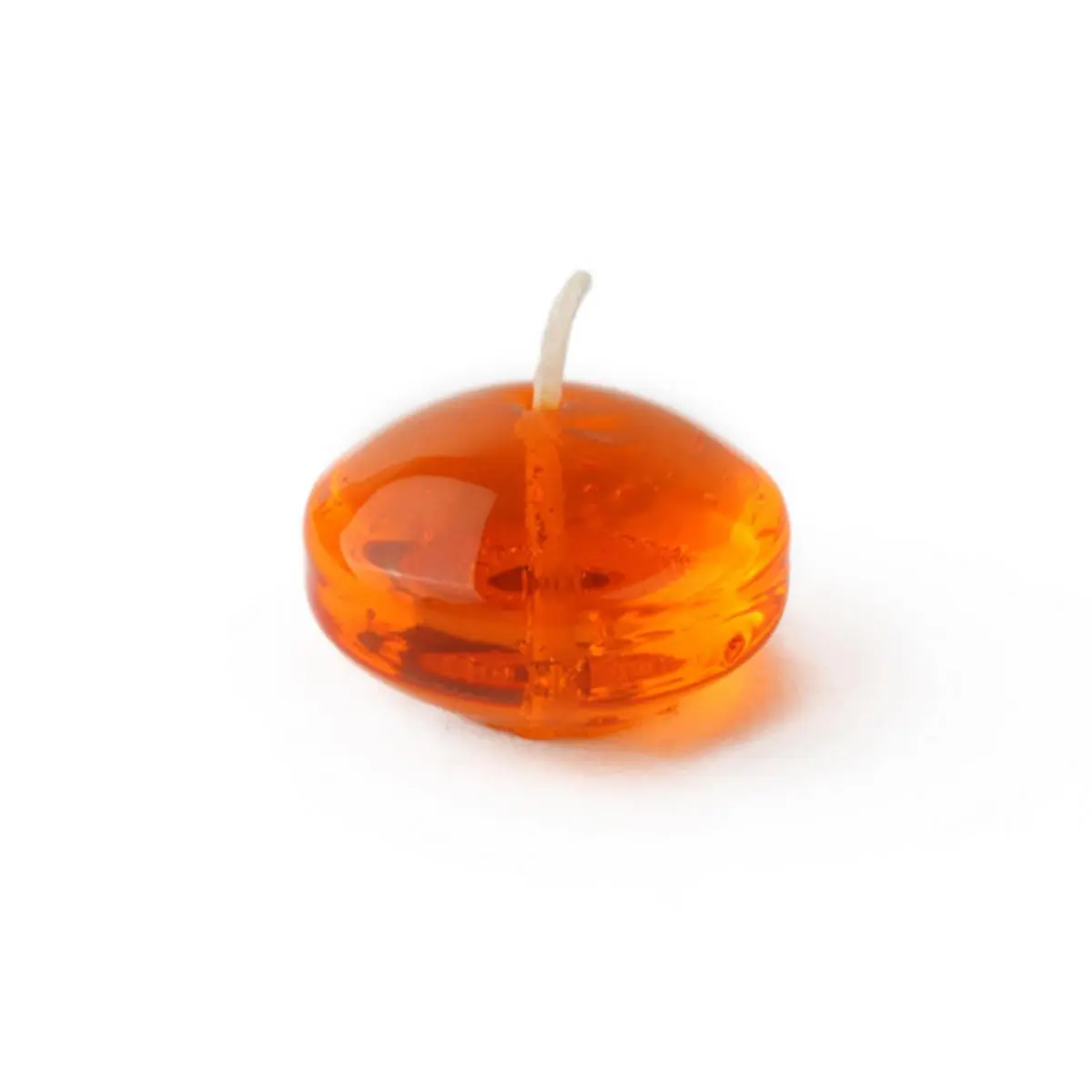 212 MAIN Handpoured Long-Burn Round Unscented Solid Water Gel Floating Candles, 1.75 In. Orange, 12-Piece Box, 3h Burn Time, for Camping, Hiking/ Light Outdoor, Wedding, Party Lighting, Space Illumination, Decor, Traditional, 3 Hours, Long-Burning