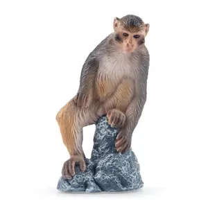 Toymany Hand-Painted Macaque Figurine Wild Primates – Miniature Animal Model, Perfect for Early Education, Montessori Sensory Play, Cake & Party Decorations, Desk & Home Décor, Thoughtful Gifts, and Collectible Figurine for Enthusiasts
