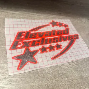 elevated stars vinyl decal for trucks back windshield