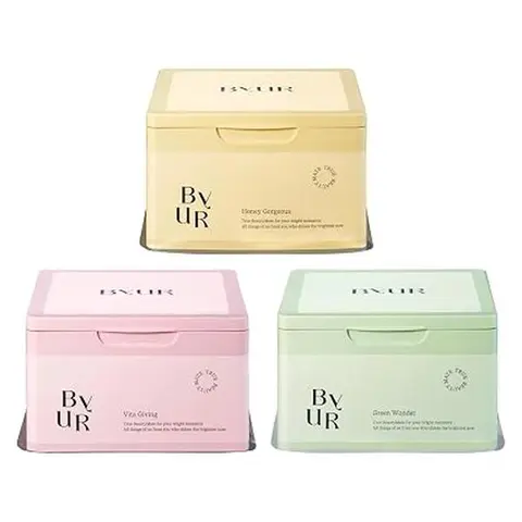[ByUR] Daily Glass Skin Sheet Mask Bundle Set - 30 Sheets, Korean Skincare, Hydrating Moisturizer Serum, Soothing, Brightening, Firming, Pore Care, Hyaluronic Acid & Peptides, Lightweight, Allergen-Free, Flawless Dewy Glow, Nourishment, Daily Use, Hydrate