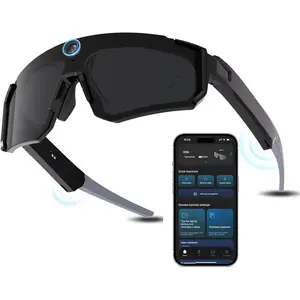AI  Glasses with Camera 8MP,1200P  Video Recording Camera Glasses for Men,Women, Polarized  Running Sunglasses with  Call ,Dual Mic Noise Canceling,ChatGPT for Cycling Hiking