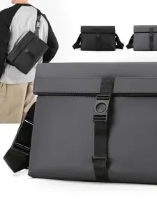 2026 New Men's Crossbody Bag, Large Capacity Trendy Minimalist Shoulder Bag, Luggage Travel Leather Film Fashion Chest Pack