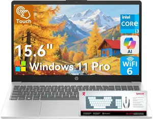 HP 2026 Touchscreen Laptop for Student and Business, Intel 13th Core i3‑1315U (Up to 4.5GHz), Windows 11 Pro, Copilot AI, Numeric Keyboard, Wi‑Fi 6, with Patented KB Kit