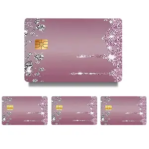 Creative Bitcoin Pattern Credit Card Skin Sticker, 4 Counts/Set Ultra-thin Waterproof Scratch Resistant Card Sticker, Personalized Bank Card Skin Protector