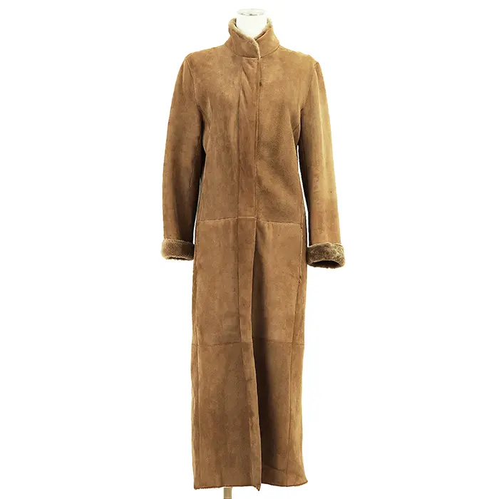 Pre-owned Loewe Lambskin Small Leather Goods Long Coat
