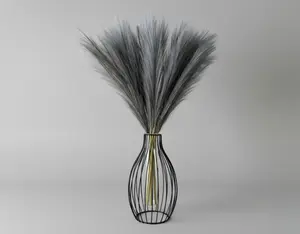 Faux Pampas Grass - Gray (5 Stems)