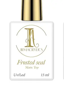 Irmacrylics Frosted Seal Matte Top Coat 15 ml UV LED Finish for Long Lasting Nail Polish Perfect for Chrome Applications No Inhibition Coat