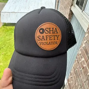 OSHA Safety Violator Leather Patch Hat