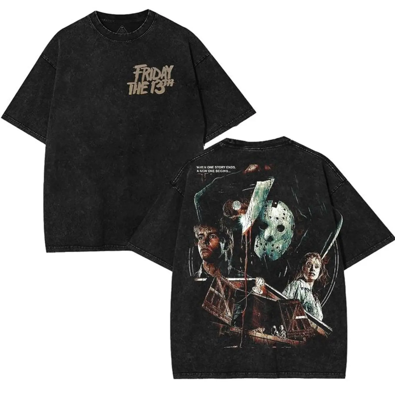 Friday The 13Th Jason Horror Tee Shirt Halloween Merch Friday The 13th Merch, 80s Horror T-shirt, Slasher Movie Apparel For Fans OW5