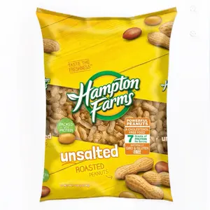 Hampton Farms Unsalted In-Shell Peanuts 5 lbs Roasted Powerful Peanuts GMO & Gluten Free Packed with Protein