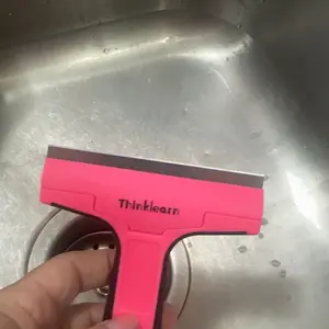 THINKLEARN Razor Blade Scraper Tool, 2Pcs Pink Cleaning Razor Scraper for Glass with 40Pcs Replacement Blades for Removing Decals, Labels, Caulk, Adhesive from Window