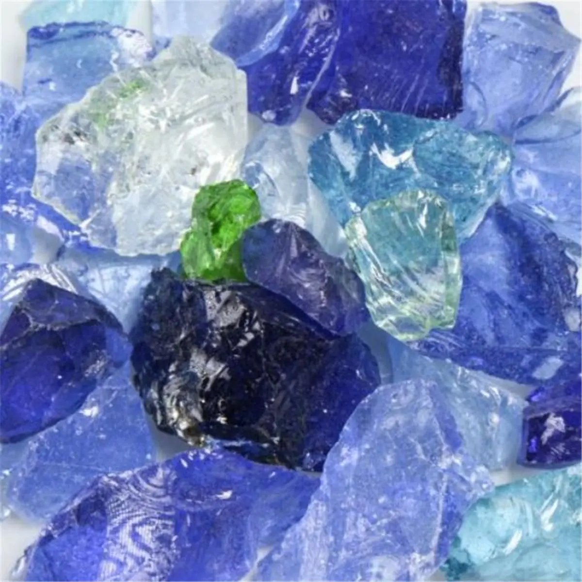 American Specialty Glass LRIVERZS-1 100% Recycled Chunky Glass River Mix - Small (0.25-0.5 in), Rigorous Tumbling, 1 lbs - for Landscaping, Aquariums, DIY Projects, Small (1/4" - 1/2"), 100% Recycled Glass