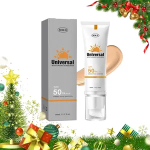 Sunscreen to prevent sunburn and tanning, Universal Tinted Face Moisturizer Sunscreen, SPF 50 PA+++,Water Resistant And Non-Greasy,For All Type Skin Facial Skincare