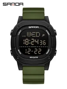 Digital Display Mens Watches Waterproof, Sporty Waterproof Watch, Outdoors Sports Watch For Men, Silicone Strap Man Led Backlight Wristwatch, Multifunctional Watch, Alarm Clock Date Week Stopwatch Countdown Ideal Festive Birthdays
