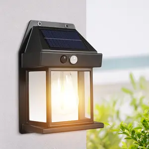 Solar Lights Outdoor, Dusk to Dawn Solar Wall Sconce Motion Sensor, 3 Lighting Modes Waterproof Solar Security Wall Lantern Light Fixtures for Garden Yard Patio Fence Outside Decorative