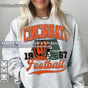 Vintage Style Cincinnati Crewneck Sweatshirt, Cincinnati Sweater, Cincinnati Football Sweatshirt, Sunday Football, Game Days, Football Fans