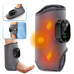 Electric Heat Vibration Foot Massager, Plantar Fascia Ankle Wrap Dual Mode, Winter Muscle Relaxation Adjustable Strap