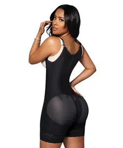 Forma Tu Cuerpo Open Bust Bodysuit, Mid Thigh with Adjustable Straps 3 Compression Hook Levels & Perineal Zipper (O-011/O-211)