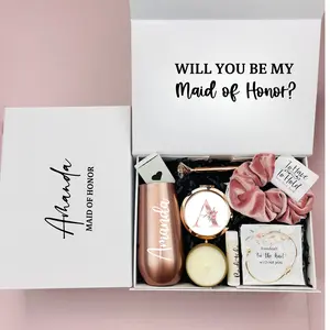 Personalized Bridesmaid box/Maid of Honor Proposal Gift BOX - Name Bridesmaid Proposal Gift Box Set Bracelet