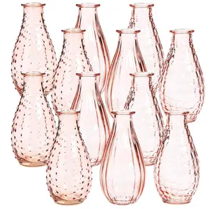 Bulk 12 Pc. Pink Glass Vases