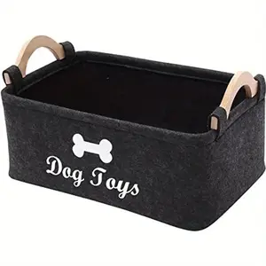 Fabric Pet Toy Storage Box, Spacious and Durable Design, Foldable for Easy Storage, Battery-Free and Easy to Clean, Ideal for Small Pets