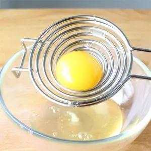 Silver Egg Separator, Yolk White Separator Tool, Food Grade Stainless Steel Egg Divider Egg Sieve Egg Extractor, Kitchen Gadget Cooking Baking Tool,... Utensils Utensils