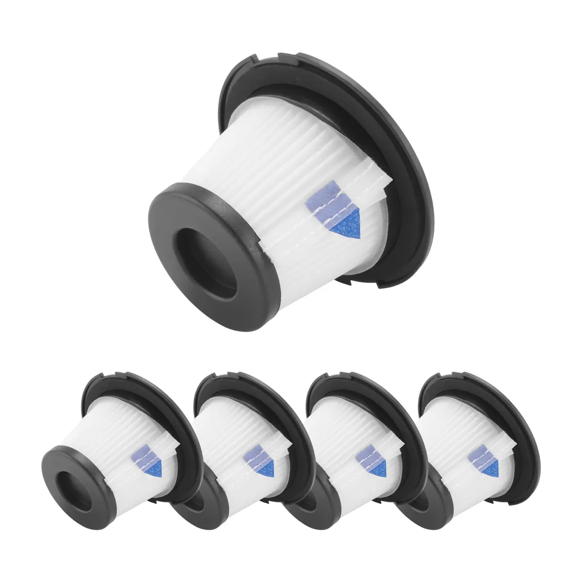 5Pcs ABS Plastic HEPA Replacement Filters for Dibea T6, C17, T1 Cordless Stick Vacuums - Lightweight, Reusable, Easy to Replace & Install, Dust-Preventing, Efficient Dust Capture