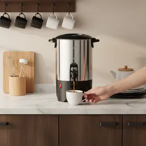 5L Stainless Steel Coffee Urn for Party Catering Commercial 110V Hot Drink Dispenser home essentials