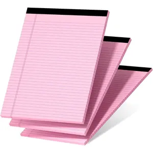 3 count Legal Pads 8.5 x 11  Note Pads 8.5 x 11 Notepad Total 75 Sheets,  Perforated Writing Pads Color Lined Paper College Ruled Pad of Paper Notebook To-Do List for School & Office Supplies