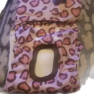 CuteBone Leopard Print Female Dog Diapers D54M with Heart Design & Zipper Closure Stylish Comfortable Pet Products