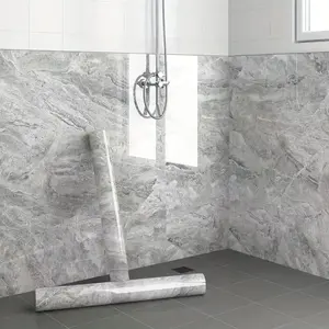 1 Roll Thick Self-adhesive Marble Appearance Cabinet Door Sticker, Glossy Peel And Stick Wallpaper Designs, Decorative Wallpaper, Upgraded Kitchen Cabinets, Shiny Surfaces, Marble Pattern Wallpaper