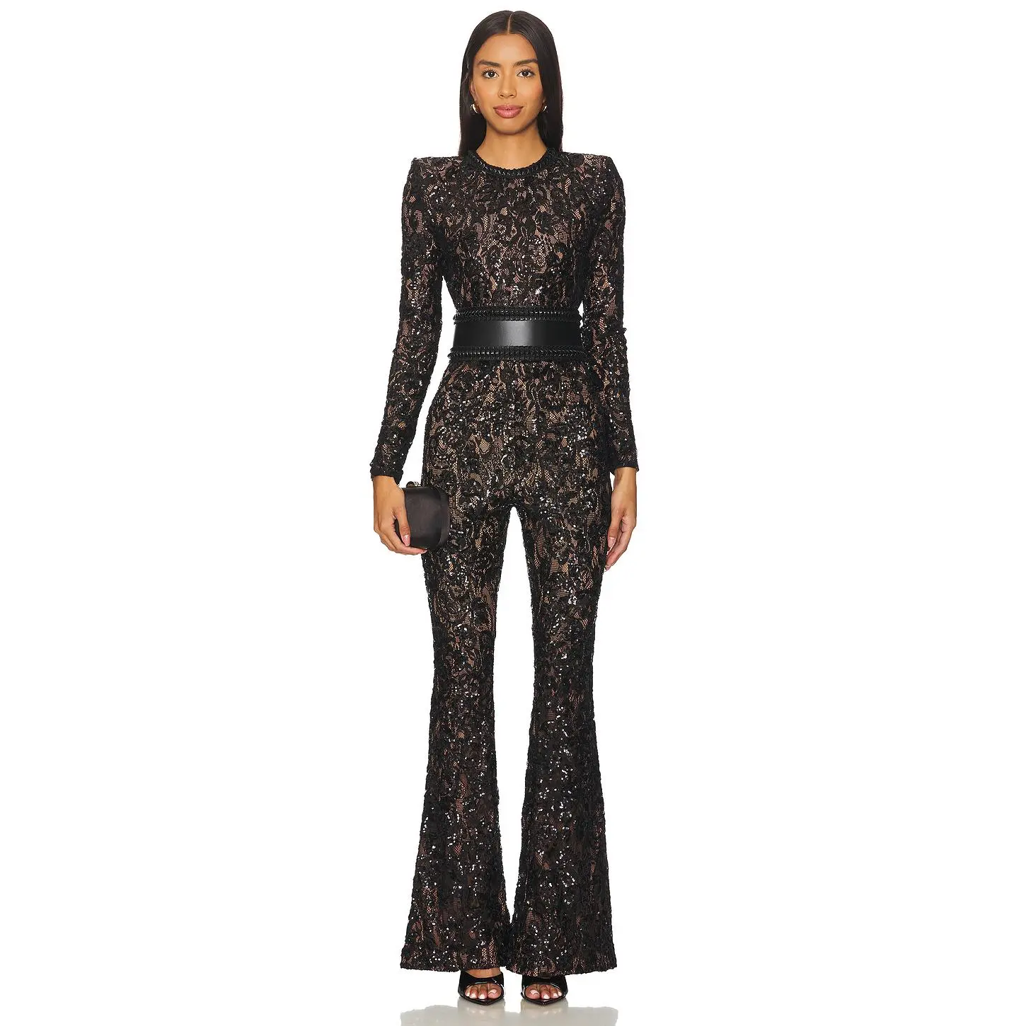 Nadine Merabi Bella Jumpsuit in Black