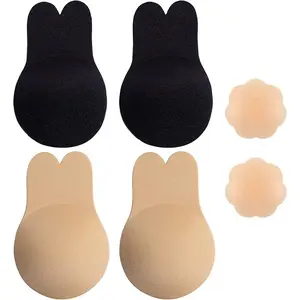 2 Pieces Sticky Bra, Backless Strapless Bra Push Up, Adhesive Invisible Lift Up Bras