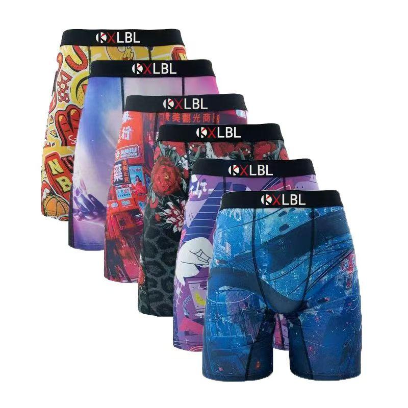 12/6/4pcs KXLBL Men's Striped Boxer Briefs - Soft, Comfortable & Breathable Polyester Blend, Vibrant Athletic & Everyday Shorts for Casual Wear Menswear Mixed Color Socks Beige，Christmas gifts，stock up on specials，value pack，bundle sets