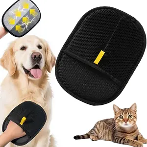 Electrostatic Pet Hair Removal Gloves Set 1Pcs - Effortless Fur Collection for Clothes & Furniture - Eco-Friendly Reusable Mesh & Brush Fabric - Wide Coverage Quick Results - Comfortable Pet-Friendly Design